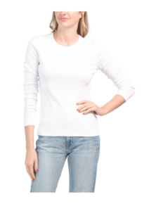 Image of sale on Crew Neck Long Sleeve Top