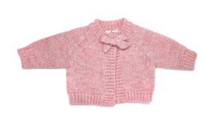 Image of sale on Scandi Bow Wool-blend Cardigan 3m-3y