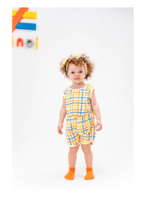 Image of sale on Multicolor Plaid Print Sleeveless Romper