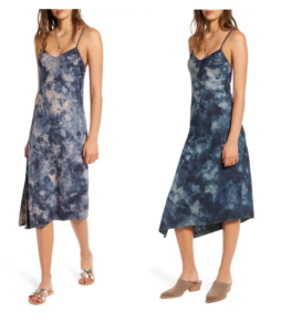 Image of sale on Scarlet Tie Dye Asymmetrical Denim Slipdress