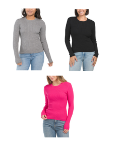 Image of sale on Ribbed Crew Neck Sweater