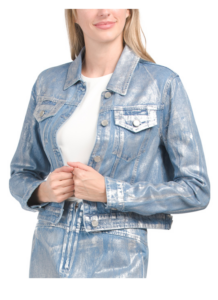 Image of sale on Metallic Coated Denim Jacket