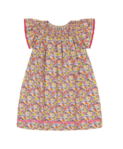 Image of sale on Jules Smocked Neck Flutter Sleeve Dress