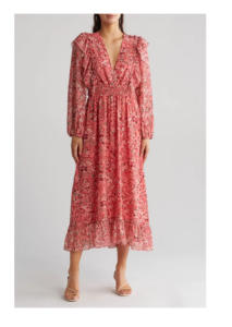 Image of sale on Gisele Long Sleeve Midi Dress