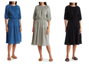 Image of sale on Pleated Tiered Cotton Dress