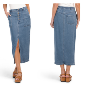 Image of sale on Dara Button Front Midi Skirt
