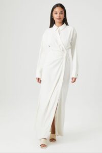 Image of sale on Pleated Maxi Shirt Dress