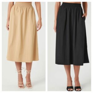 Image of sale on A-line Nylon Midi Skirt