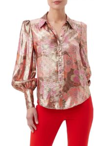 Image of sale on Sagittarius Floral Metallic Top