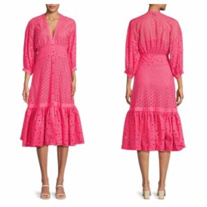Image of sale on Acireale Schiffli Midi Dress