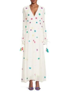 Image of sale on Embellished V Neck Maxi Dress
