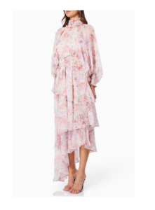 Image of sale on Astrid Floral Print Smocked Long Sleeve Dress