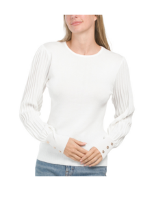 Image of sale on Shimmer Sweater with Pleated Arms