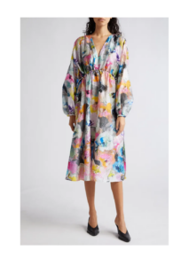Image of sale on Veroma Floral Long Sleeve Midi Dress