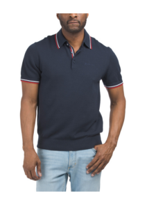 Image of sale on Short Sleeve Solid Sweater Jersey Stitch Polo