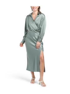 Image of sale on Jaden Satin Crop Top and Gypsy Satin Midi Skirt Collection
