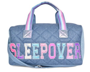 Image of sale on Kids Sleepover Diamond Quilted Denim Duffle Bag