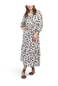 Image of sale on Abstract Midi Shirt Dress