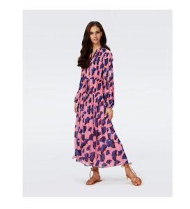 Image of sale on Link Dress in Huge Falling Gingko Antique Pink