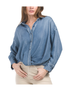 Image of sale on Stone Twist Front Blouse