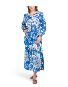 Image of sale on Floral Shirt Dress Midi Dress