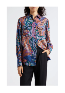 Image of sale on Cora Botanical Print Button-up Shirt