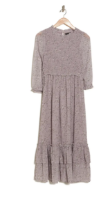 Image of sale on Floral Smocked Tiered Midi Dress