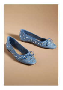 Image of sale on Arissa Denim Crystal Flats