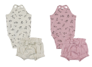 Image of sale on Organic Cotton Crisscross Bodysuit & Bloomers Set