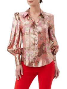 Image of sale on Sagittarius Floral Metallic Top