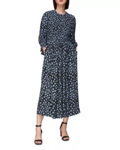 Image of sale on Dalmatian Shirred Midi Dress