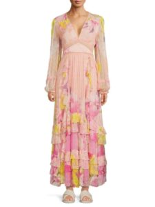 Image of sale on Leona Floral Tiered Maxi Dress