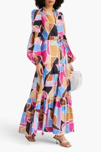 Image of sale on La Reve Printed Cotton-voile Maxi Dress
