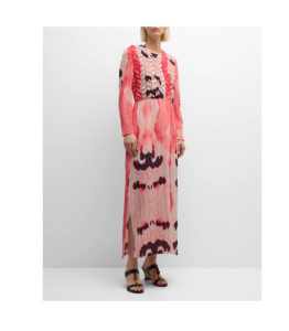 Image of sale on Paloma Smocked Abstract-print Maxi Dress