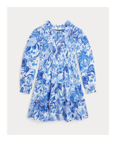 Image of sale on Floral Smocked Cotton Jersey Dress Size 2-6