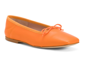 Image of sale on Leather Laura Square Toe Flats