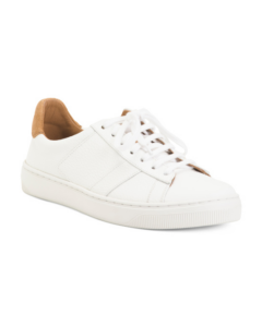 Image of sale on Leather Vantage Pebble Grain Sneakers (women)