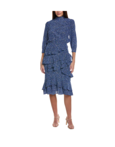 Image of sale on Elise Silk Midi Dress