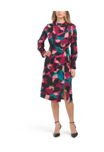 Image of sale on Side Knot Printed Midi Dress