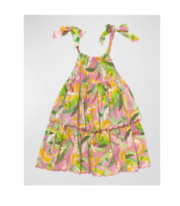 Image of sale on Girl’s Copacabana Jungle-print Dress, Size 2-11