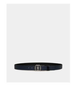 Image of sale on Emblem 35mm Reversible and Adjustable Belt in Black and Blue Leather