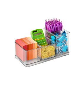 Image of sale on The Home Edit 4-piece Office Desktop Edit Clear Plastic Storage System