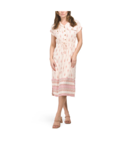 Image of sale on Border Print Shirt Dress