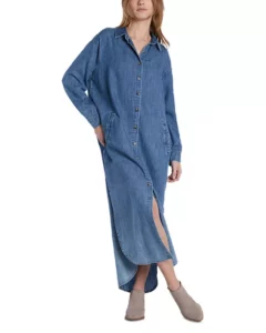 Image of sale on Denim Maxi Shirtdress