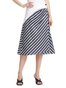 Image of sale on Ziggy Striped Midi Wrap Skirt