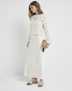 Image of sale on Cream Crochet Dress