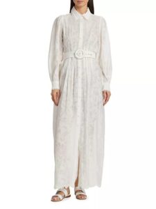 Image of sale on Lace Belted Maxi Shirtdress