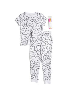 Image of sale on 2pc Girls Color Your Own Sleepwear Set