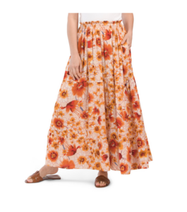 Image of sale on High Rise Mixed Floral Print Maxi Skirt