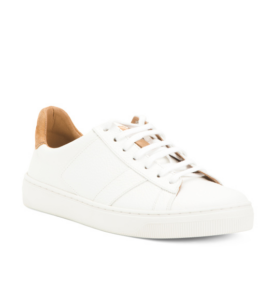 Image of sale on Leather Crown Vantage Pebble Grain Sneakers (women)